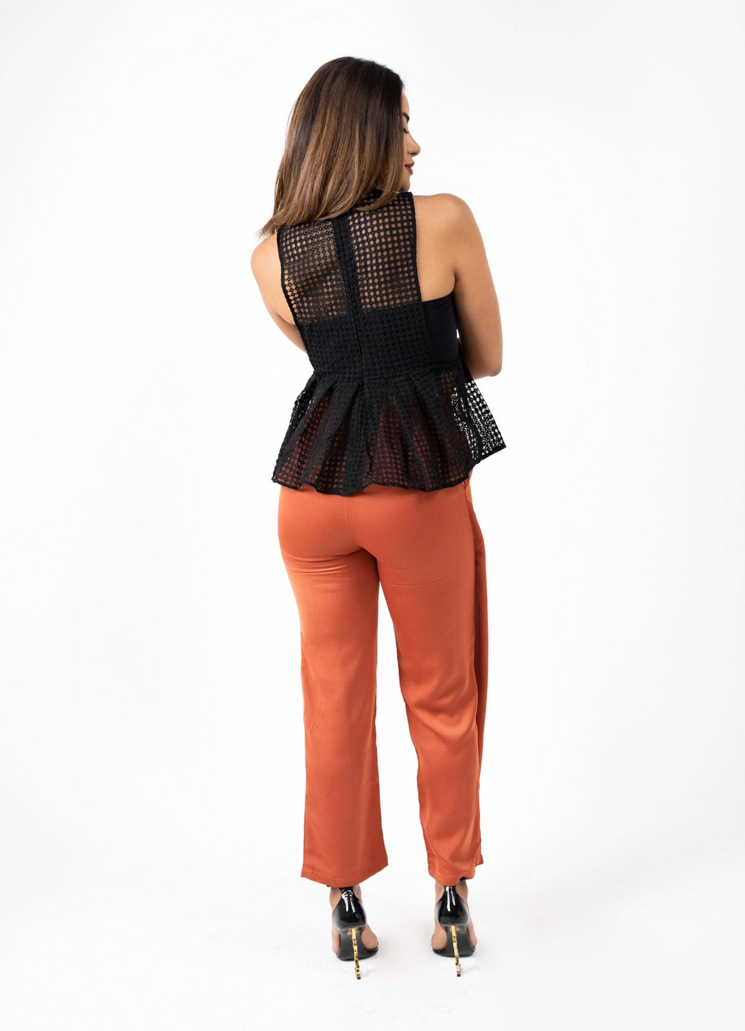 Florence | Black Peplum Blouse