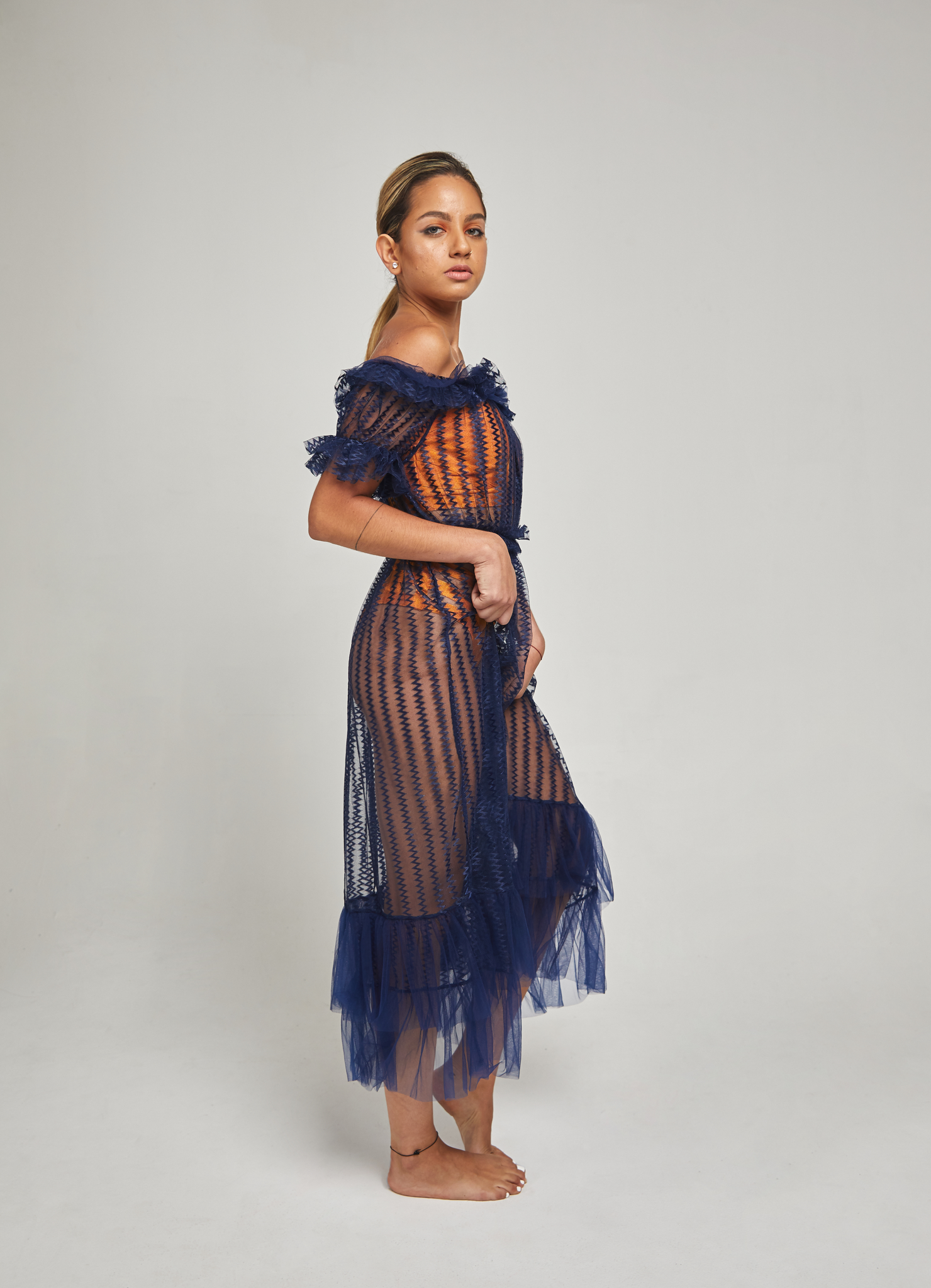Karen | Navy Coverup Dress