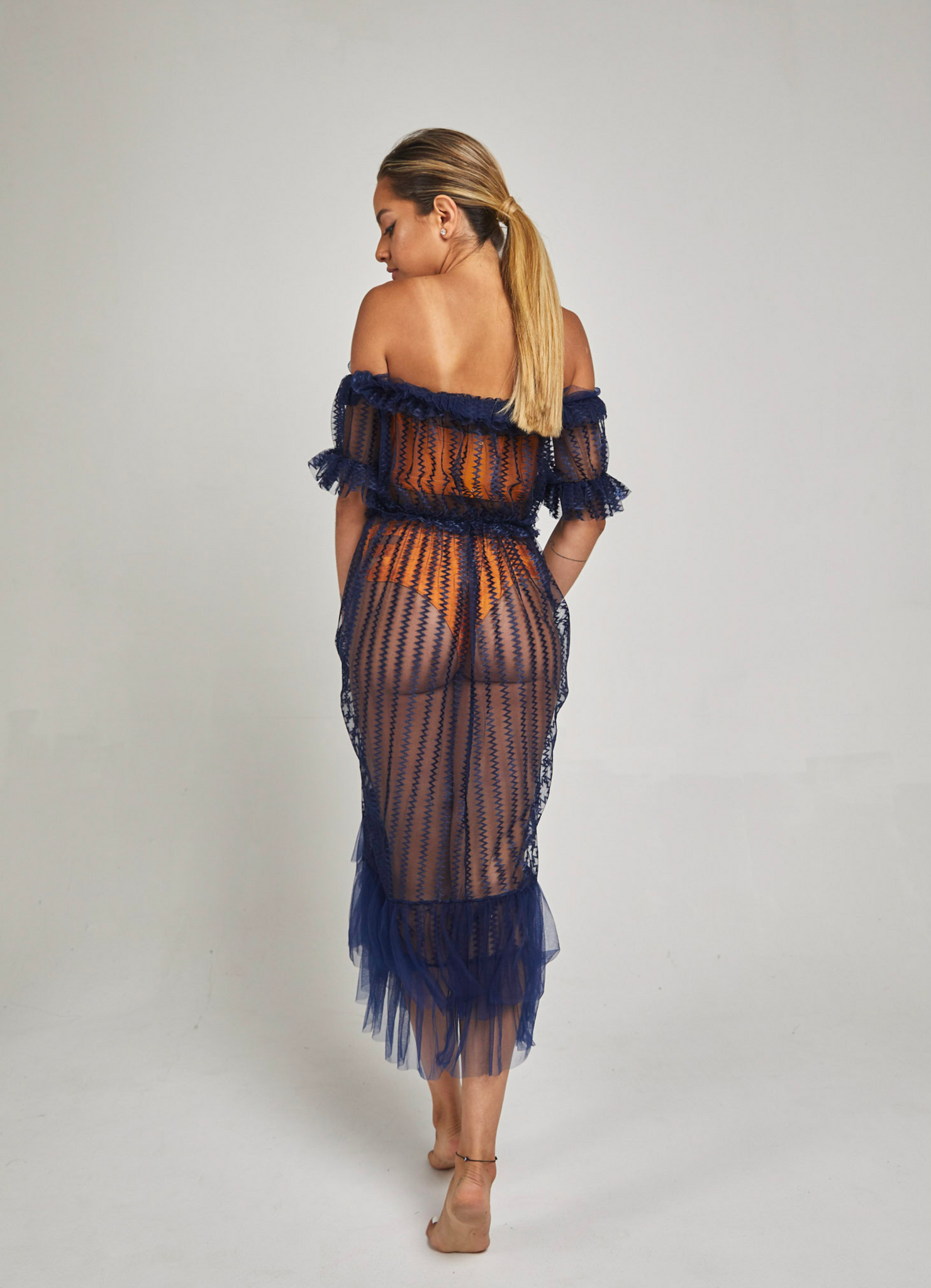 Karen | Navy Coverup Dress