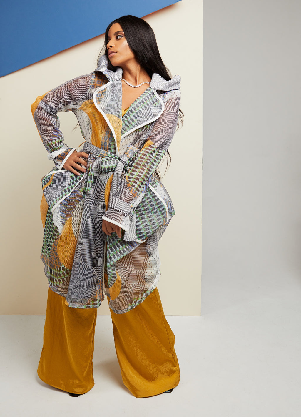 Khloe | Mesh Printed Jacket