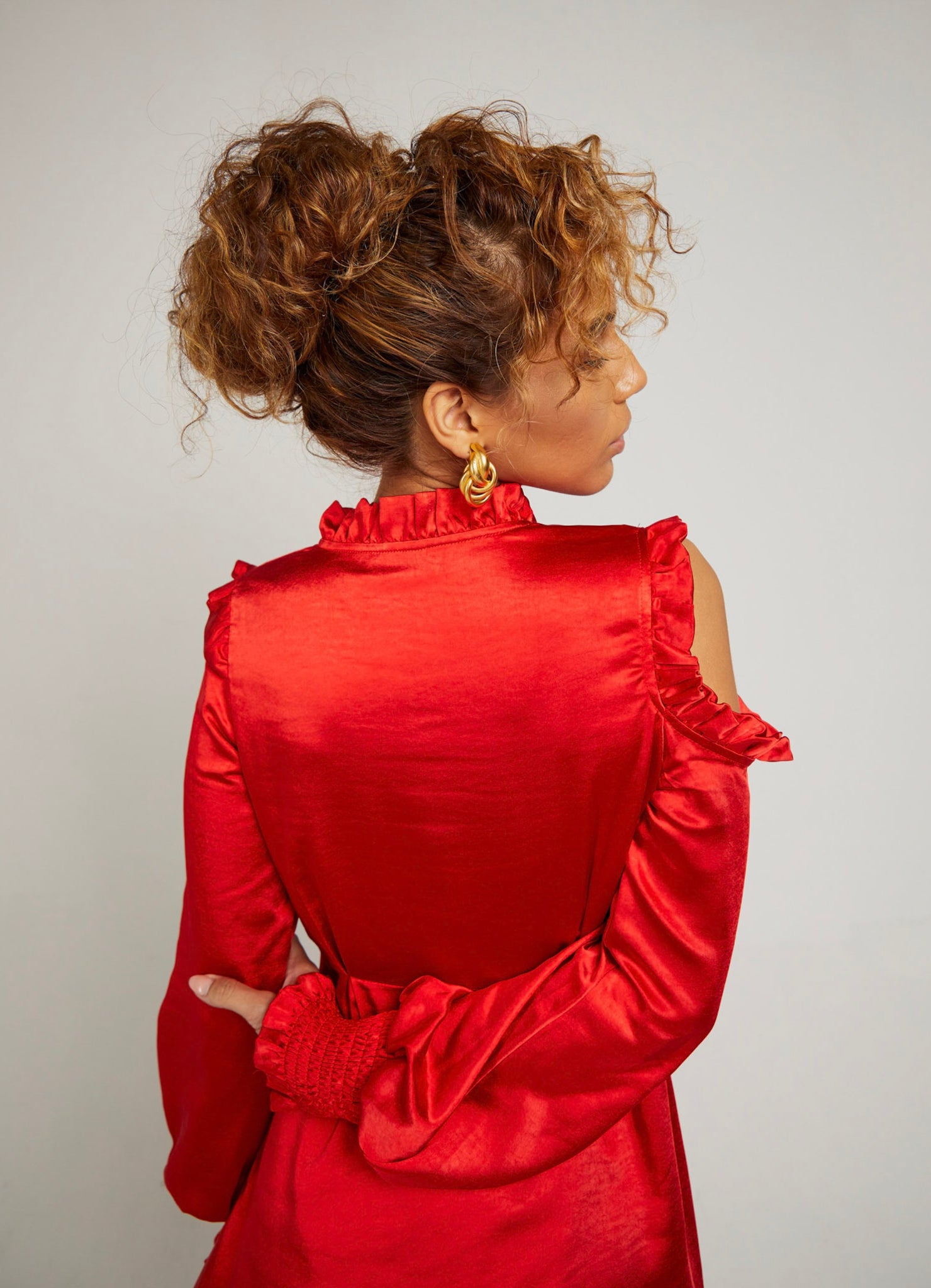 Amalfi | Red Satin Dress
