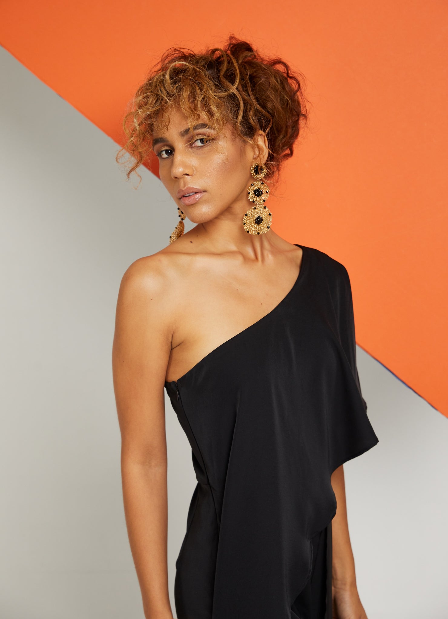 Veronica | Black Double Slit Jumpsuit