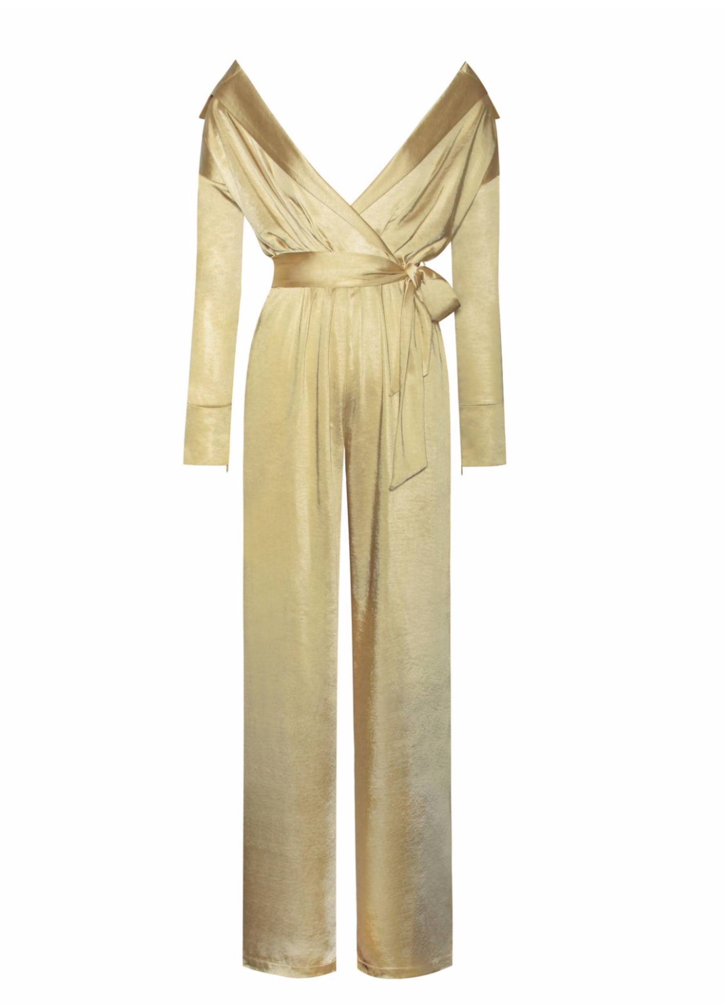 Cleo | Gold Off Shoulder Jumpsuit