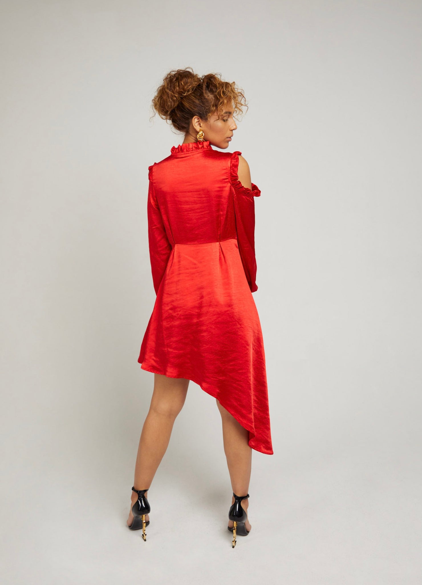 Amalfi | Red Satin Dress