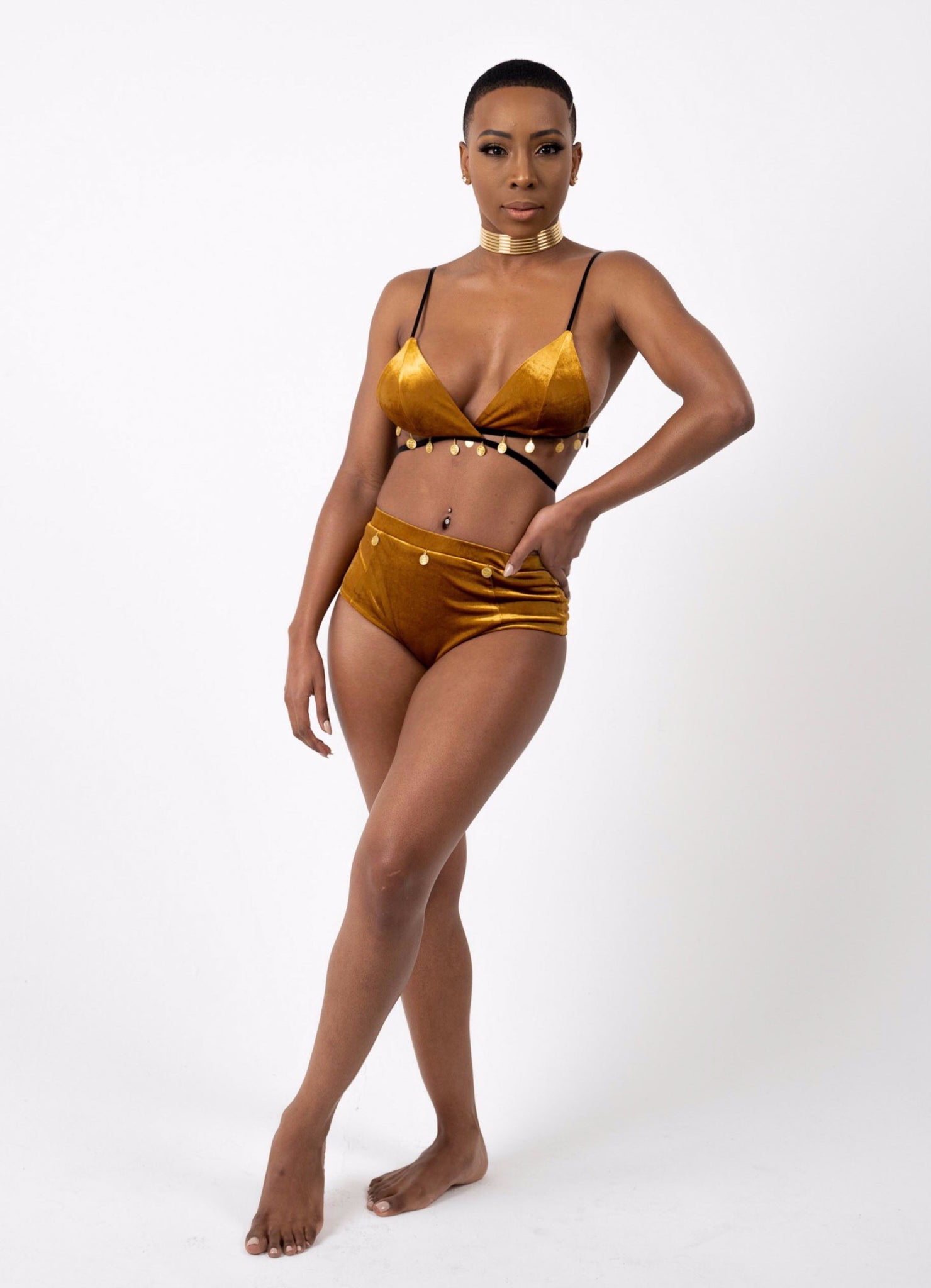GoddessKini | Gold Velvet Bikini